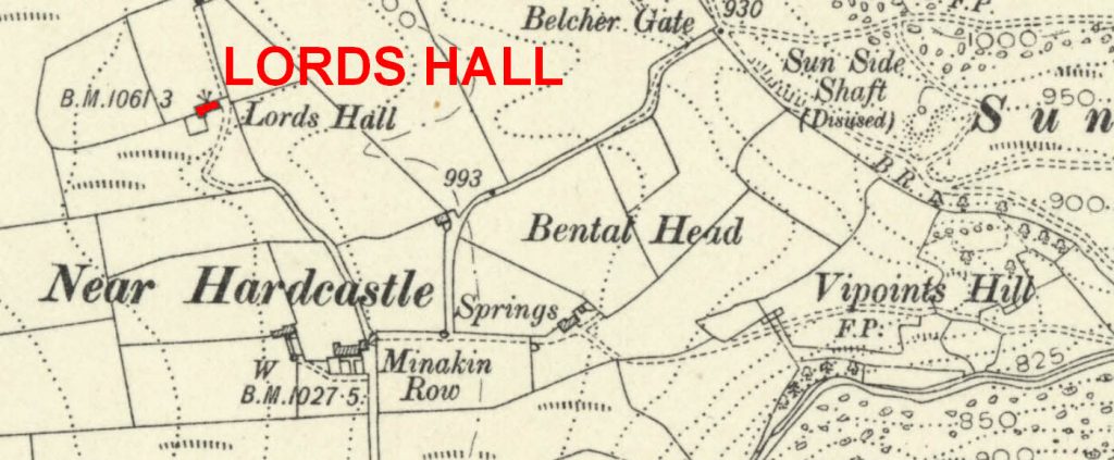 Lords Hall location on 1907